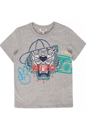Printed t-shirt with a tiger head, zdjęcie 1 Printed t-shirt with a tiger head od Kenzo Kids